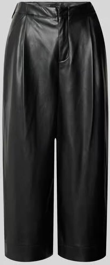 Oui straight fit broek in midilengte met bandplooien - Foto 3