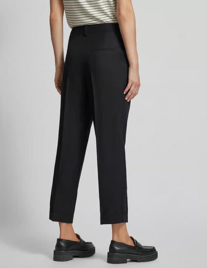 Oui Straight leg pantalon met bandplooien