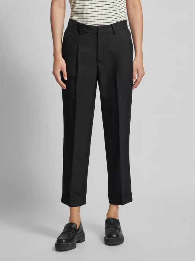 Oui Straight leg pantalon met bandplooien - Foto 2