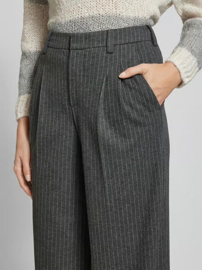 Oui Straight leg stoffen broek met bandplooien - Foto 2