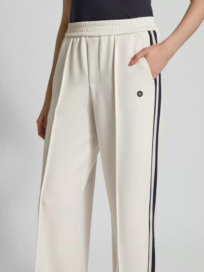 Oui Straight leg stoffen broek met vaste persplooien