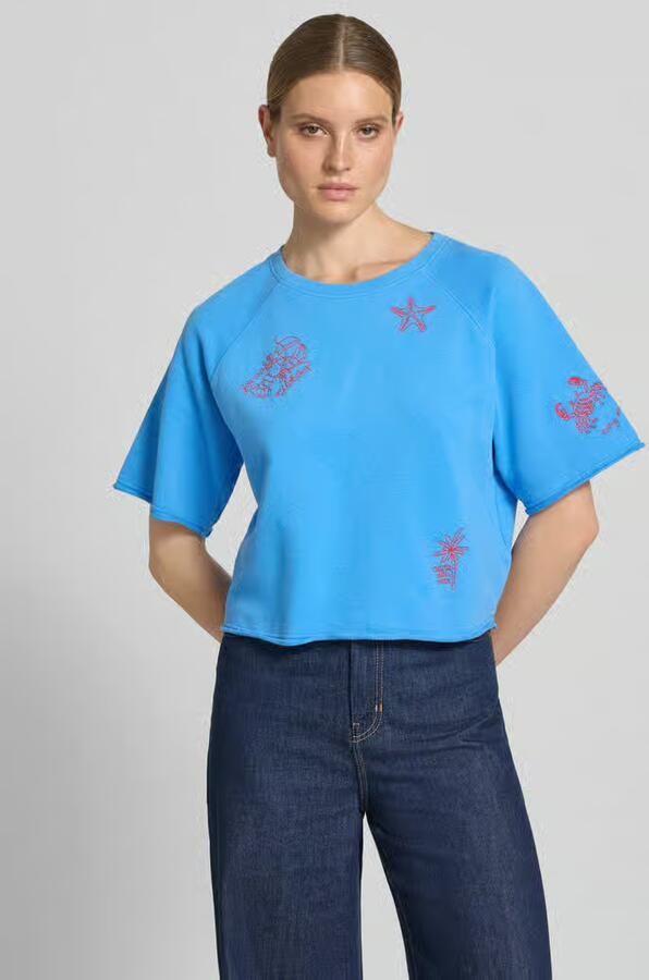 Oui Sweatshirt met stitchings en 1 2-mouwen - Foto 2