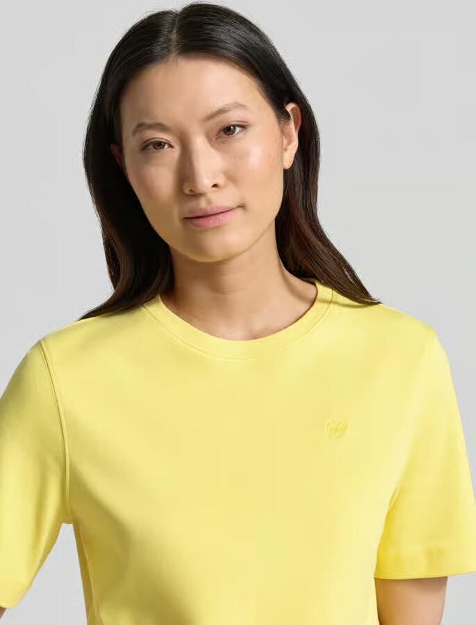 Oui T-shirt met label-stitching