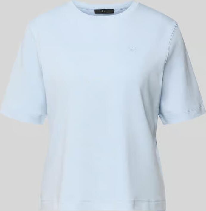 Oui T-shirt met logostitching model 'SVEHA'