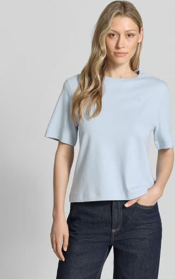 Oui T-shirt met logostitching model 'SVEHA' - Foto 3