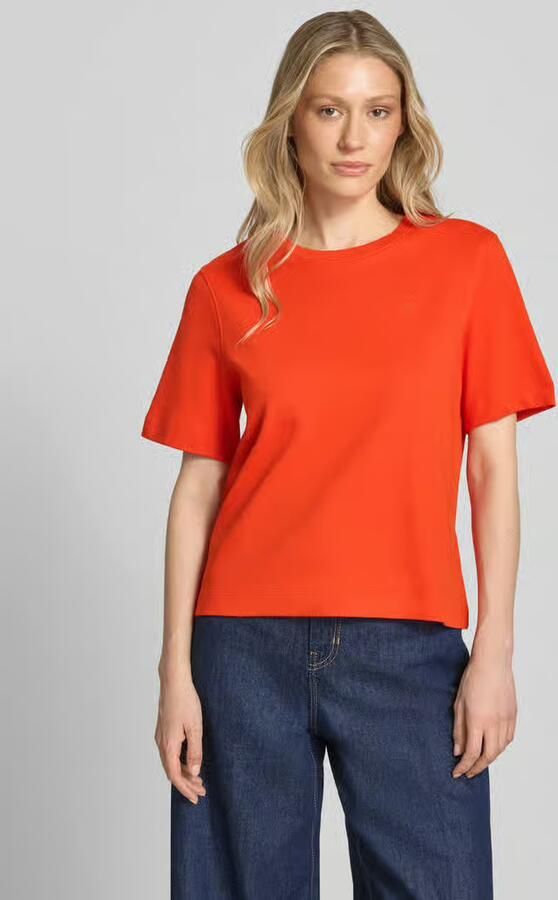 Oui T-shirt met logostitching model 'SVEHA' - Foto 4