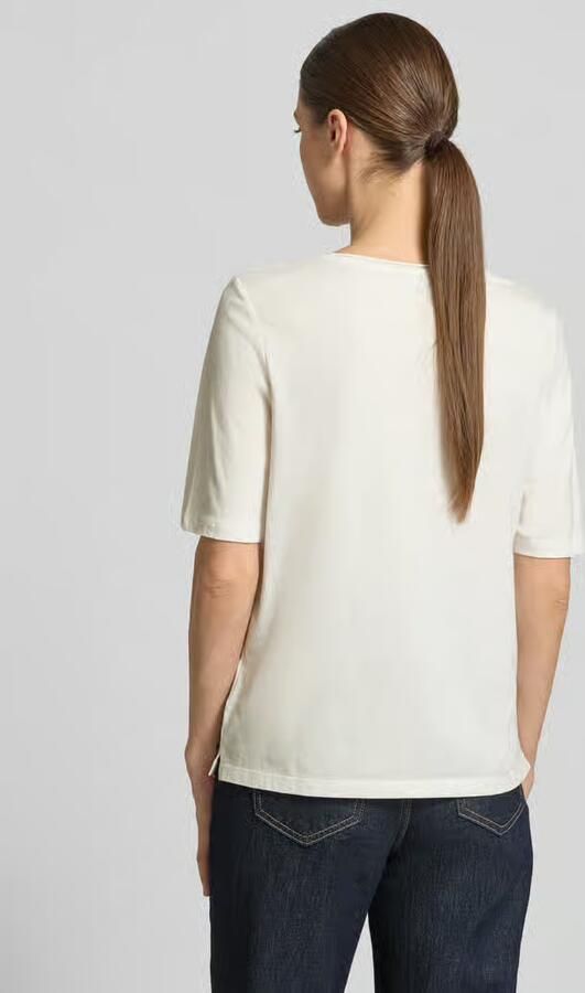 Oui T-shirt met motiefprint en pailletten