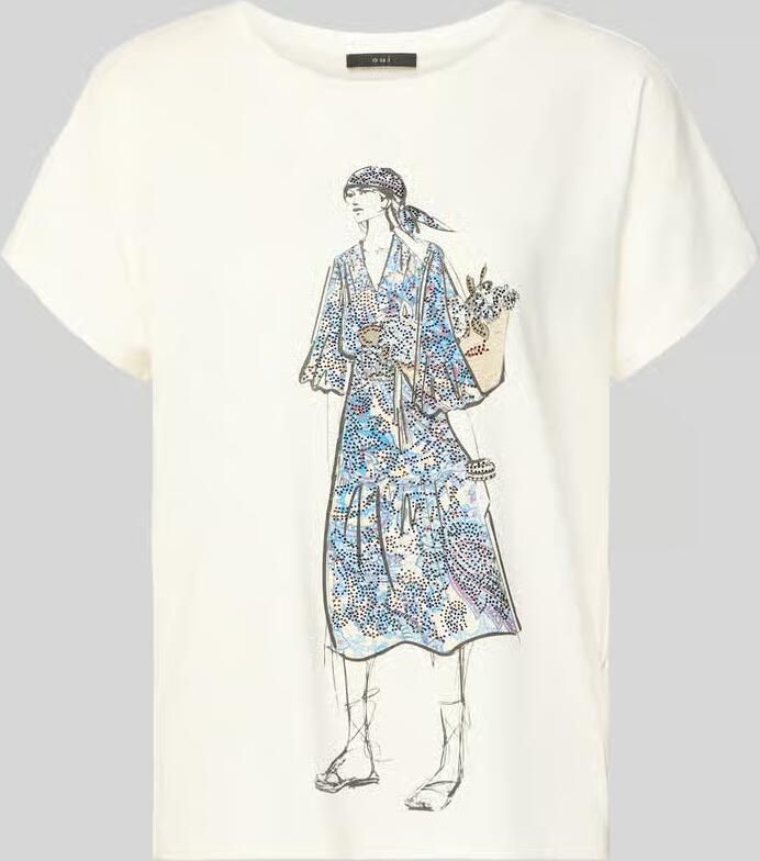 Oui T-shirt met motiefprint