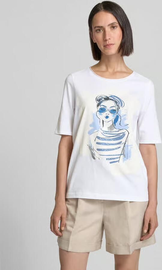 Oui T-shirt met motiefprint - Foto 2
