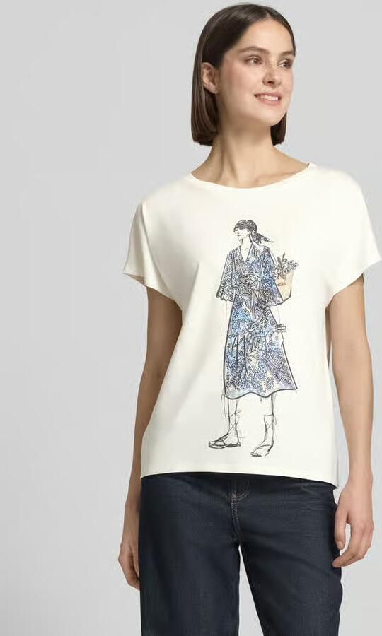 Oui T-shirt met motiefprint - Foto 3