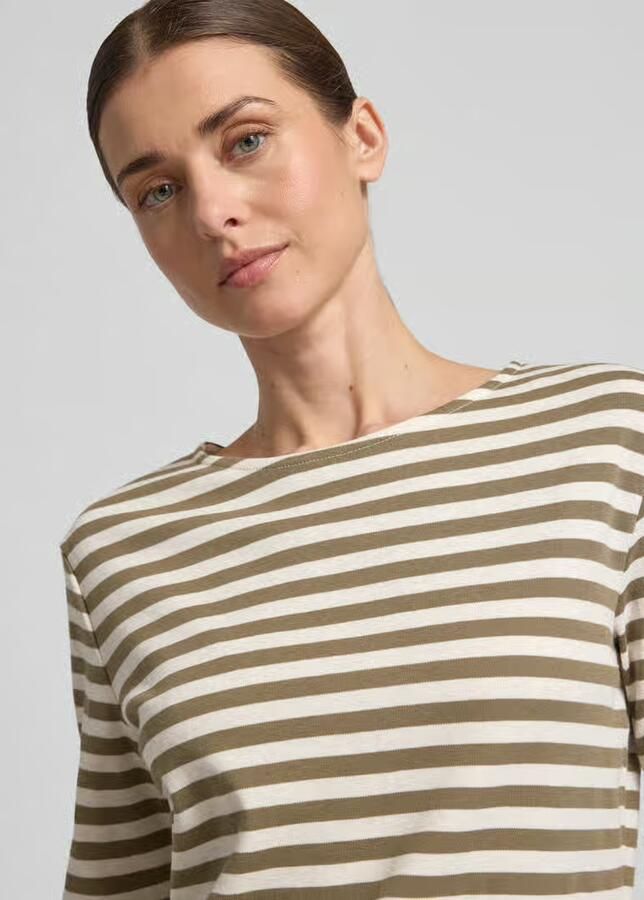 Oui T-shirt met ronde hals en 3 4-mouw - Foto 3