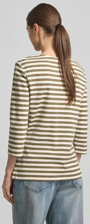 Oui T-shirt met ronde hals en 3 4-mouw