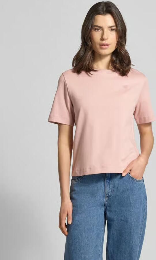 Oui T-shirt met ronde hals en labelstitching - Foto 3