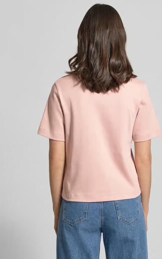 Oui T-shirt met ronde hals en labelstitching - Foto 2