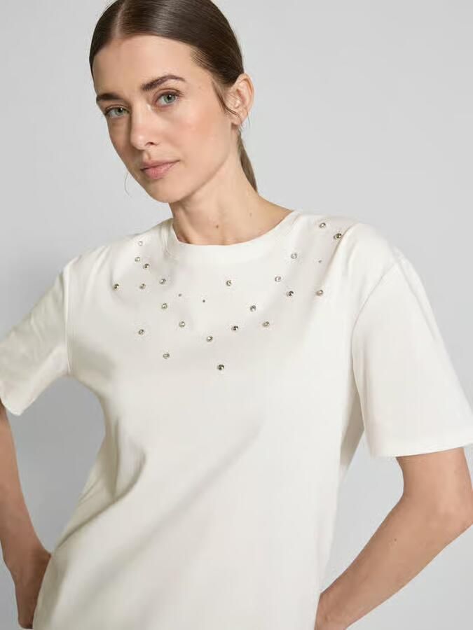 Oui T-shirt met siersteentjes