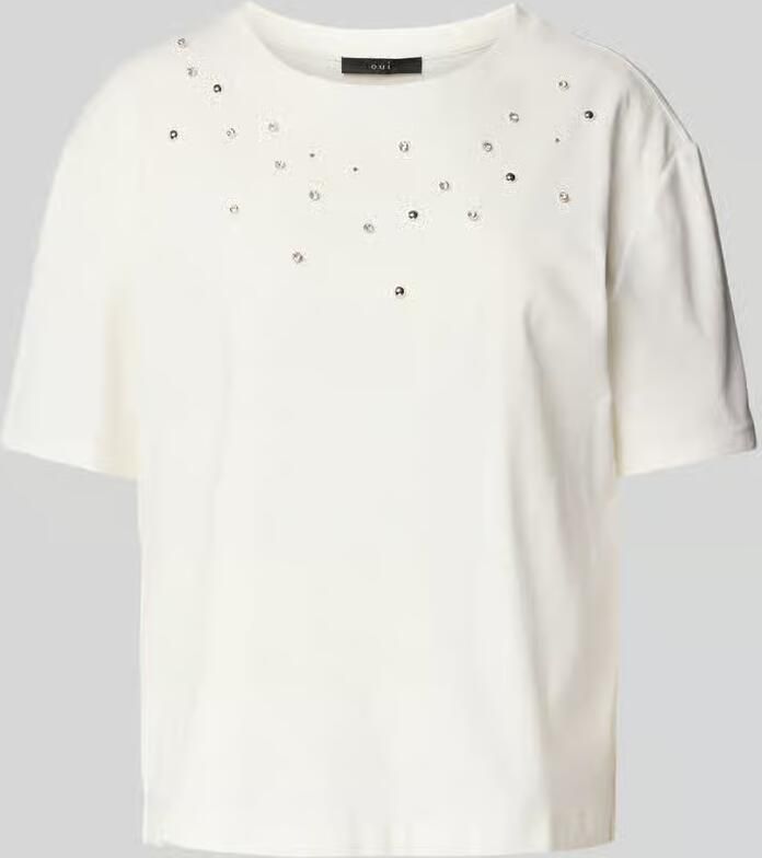 Oui T-shirt met siersteentjes