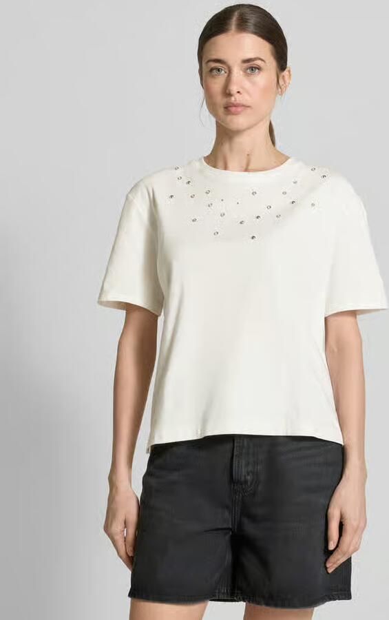 Oui T-shirt met siersteentjes - Foto 3