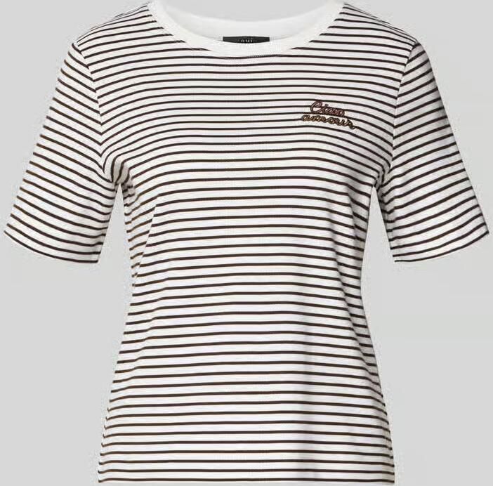 Oui T-shirt met stitching - Foto 4