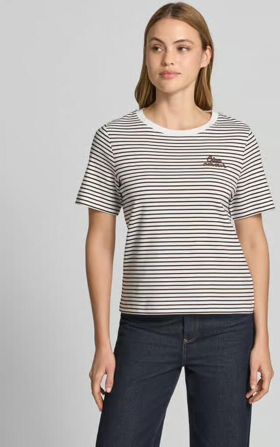 Oui T-shirt met stitching - Foto 3