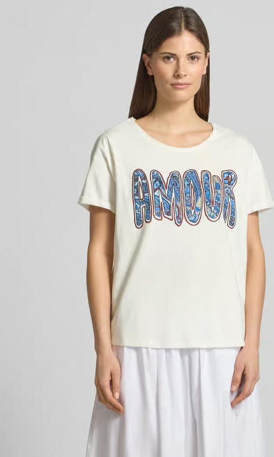 Oui T-shirt met strass-steentjes - Foto 2