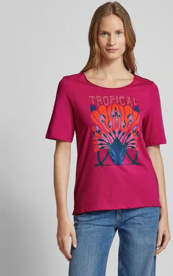 Oui T-shirt met strass-steentjes - Foto 2
