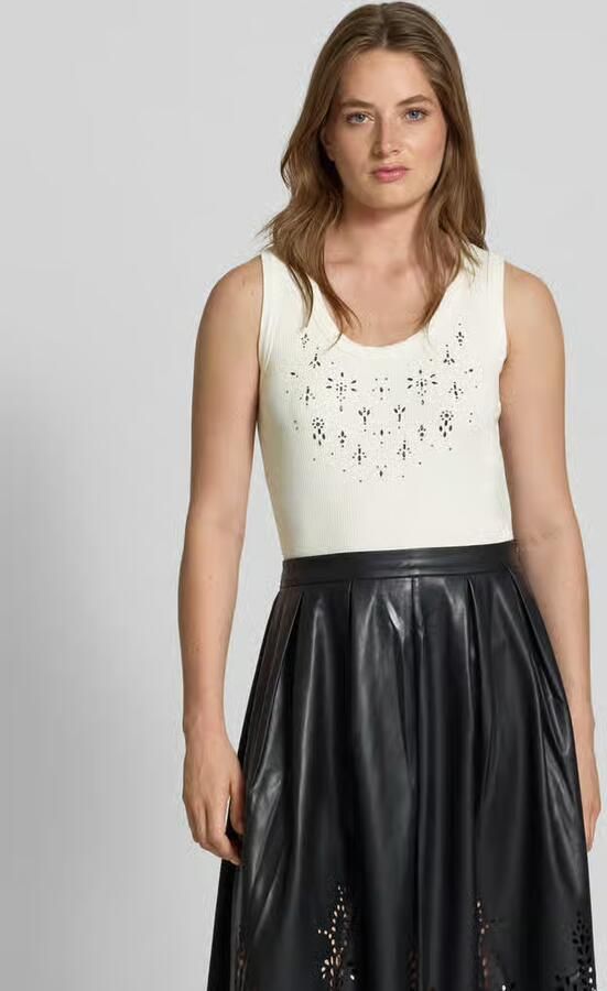Oui Tanktop met siersteentjes - Foto 2