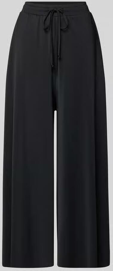 Oui wide leg broek met tunnelkoord