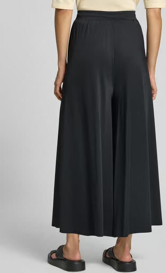 Oui wide leg broek met tunnelkoord