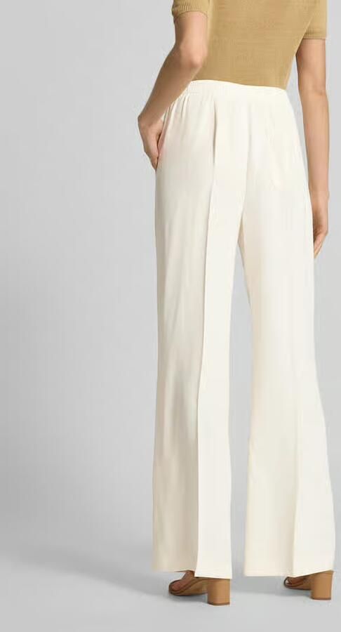 Oui Wide leg stoffen broek met vaste persplooien - Foto 3