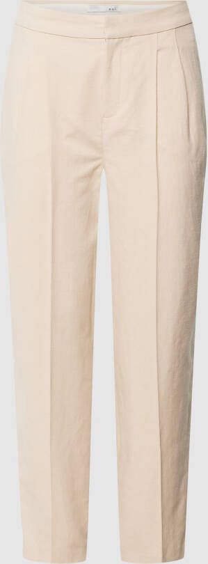 Oui Stoffen broek met persplooien