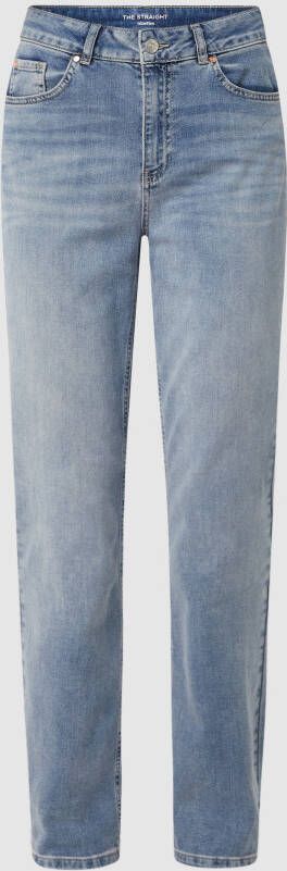 Oui Straight fit jeans met stretch