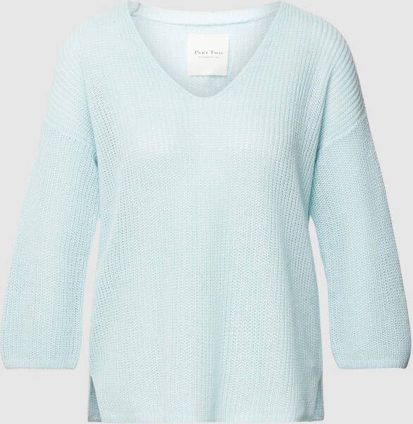 Part Two Gebreide pullover met 3 4-mouwen model 'Netrona'