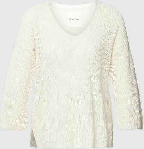 Part Two Gebreide pullover met 3 4-mouwen model 'Netrona'