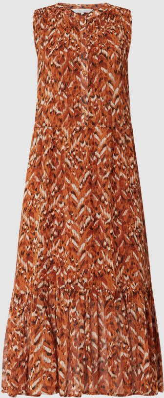 Part Two Midi-jurk met all-over motief