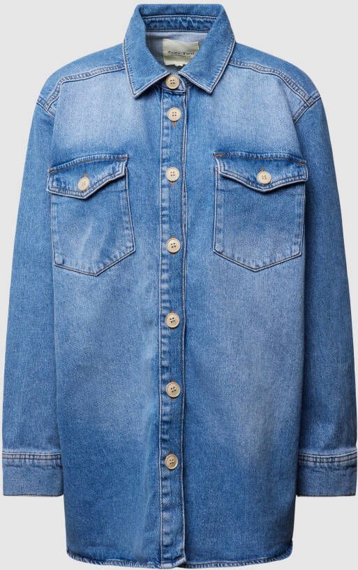 Part Two Oversized jeansjack met liggende kraag
