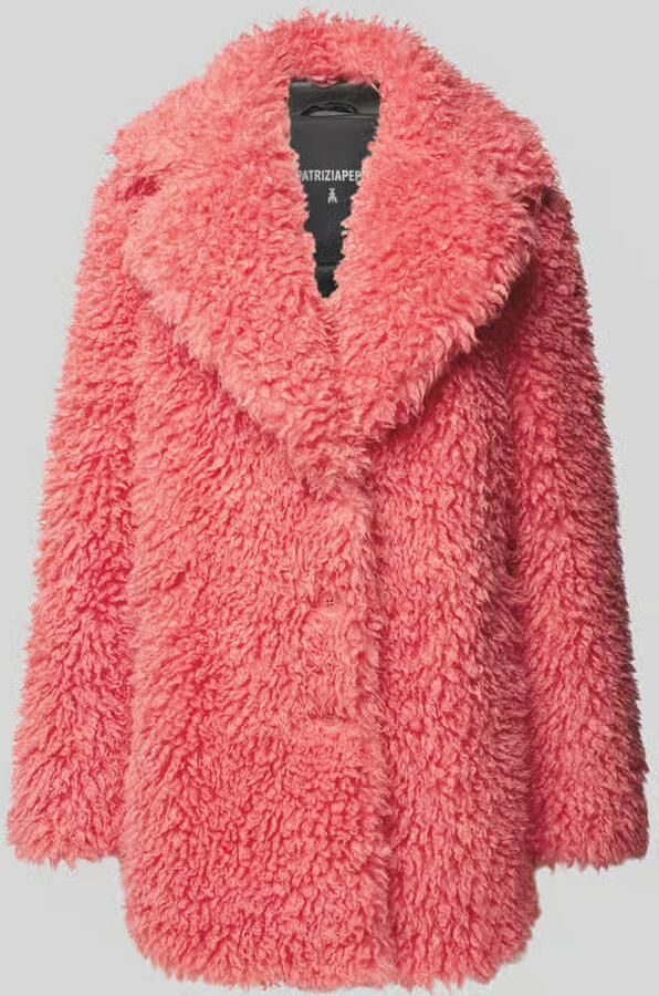 PATRIZIA PEPE Lange jas met reverskraag model 'CAPPOTTO 3 BOTTONI'