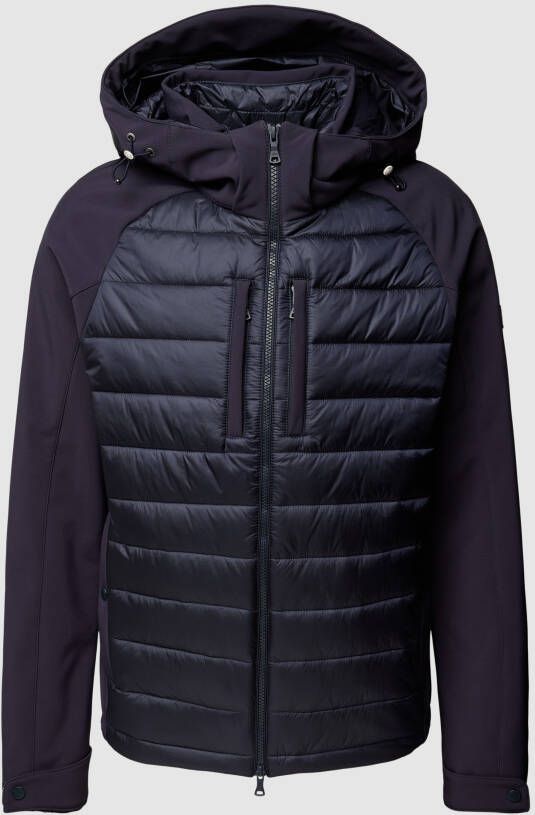 PAUL & SHARK winterjas donkerblauw effen rits wijde fit