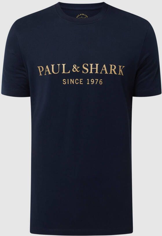PAUL & SHARK T-shirt met metallic print