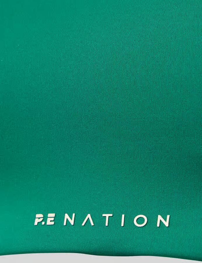 P.E Nation slim fit sport-bh met logodetail