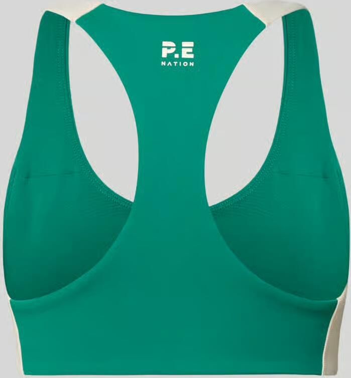 P.E Nation slim fit sport-bh met logodetail