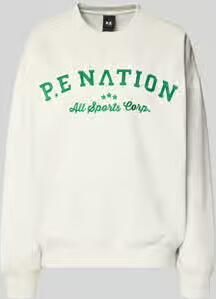 P.E Nation sweatshirt met labelstitching en ronde hals