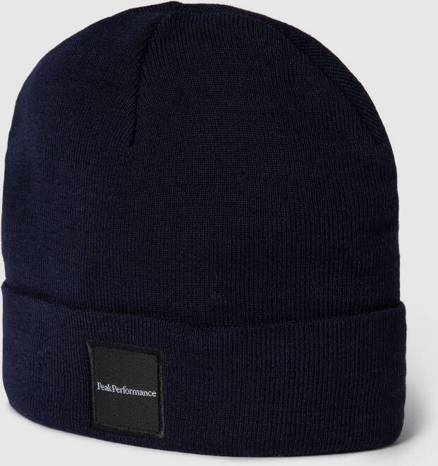 Peak Perfor ce Beanie van wolmix met labelpatch model 'Switch Hat'