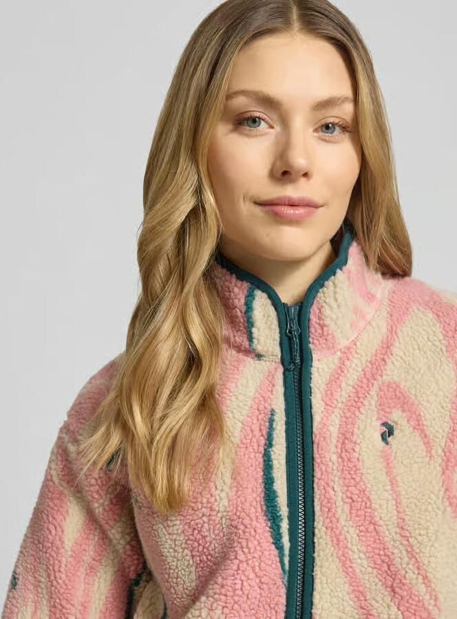 Peak Performance Fleecejack in allover-look met opstaande kraag