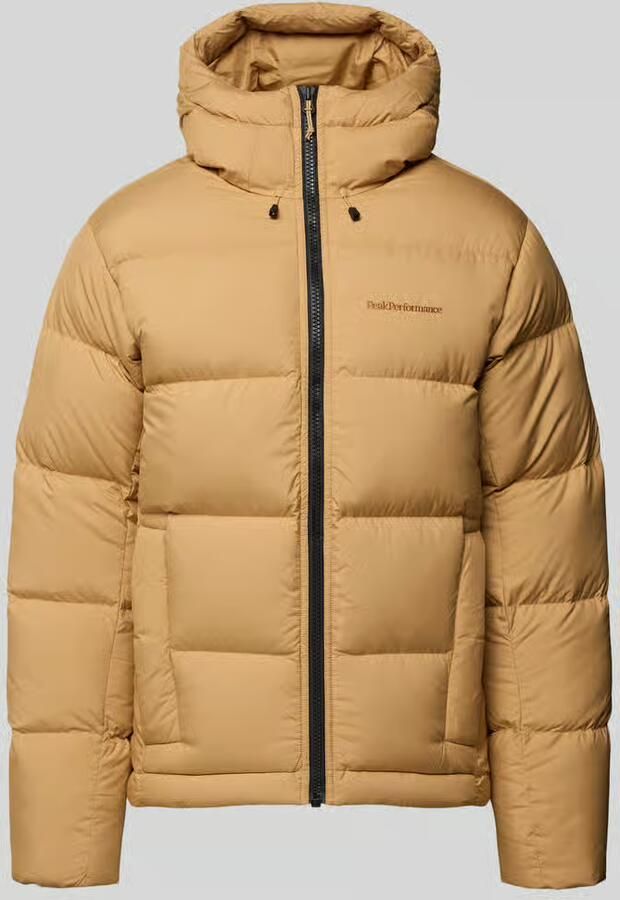 Peak Performance Gewatteerd jack met capuchon en labelstitching