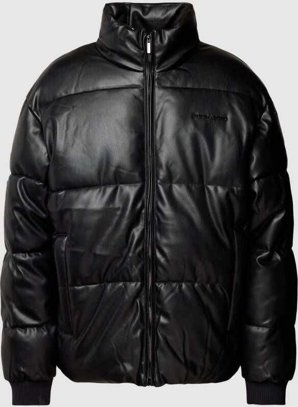 Pegador Gewatteerd jack in leerlook model 'SOLIN'