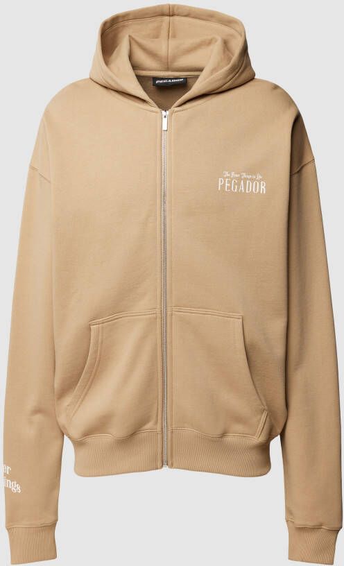 Pegador Oversized sweatjack met labelprint model 'Leander'