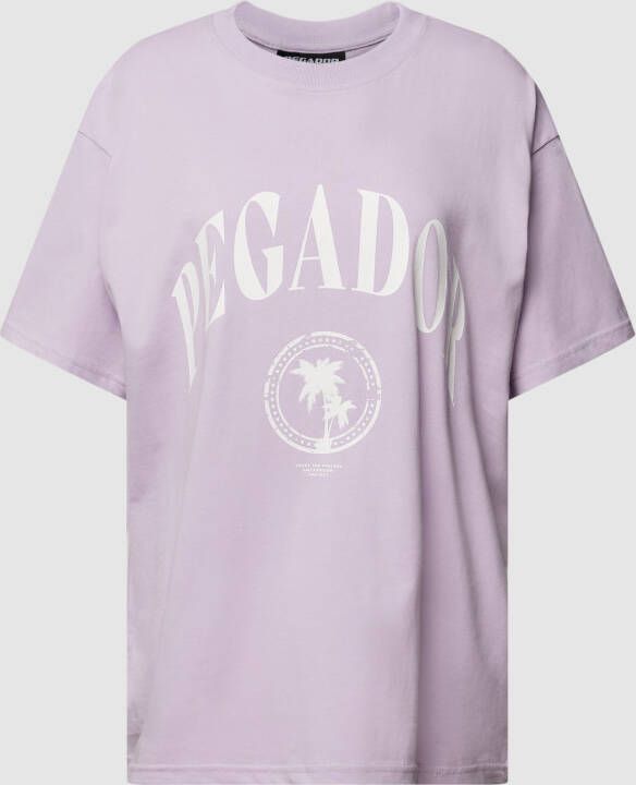 Pegador Oversized T-shirt met geribde ronde hals model 'Solan'