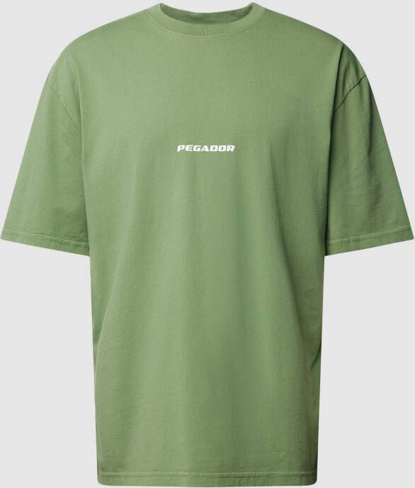 Pegador Colne Logo Oversized Tee T-shirts Kleding vintage washed cypress green maat: XXL beschikbare maaten:S M L XL XXL
