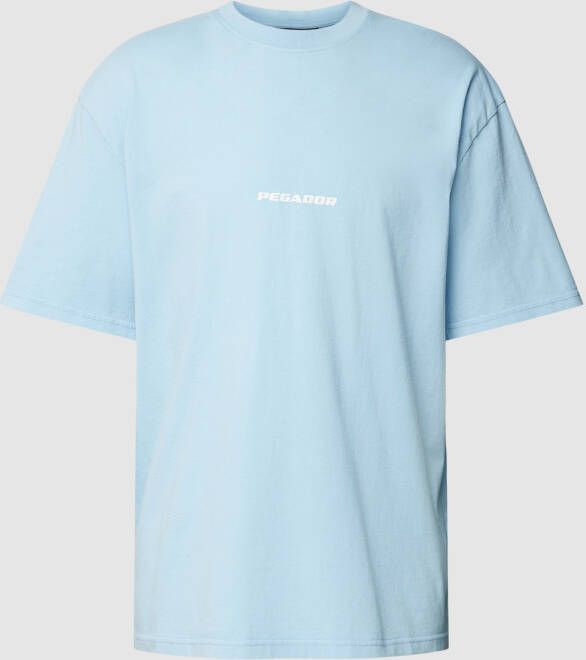 Pegador Colne Logo Oversized Tee Vintage Washed Riviera Blue T-shirts Kleding vintage washed riviera blue maat: XXL beschikbare maaten:M L XL XX