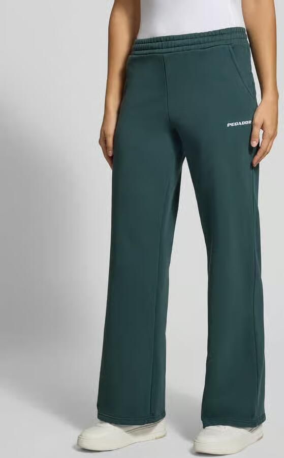 PEGADOR flared fit joggingbroek van katoenmix model 'Anni' - Foto 2
